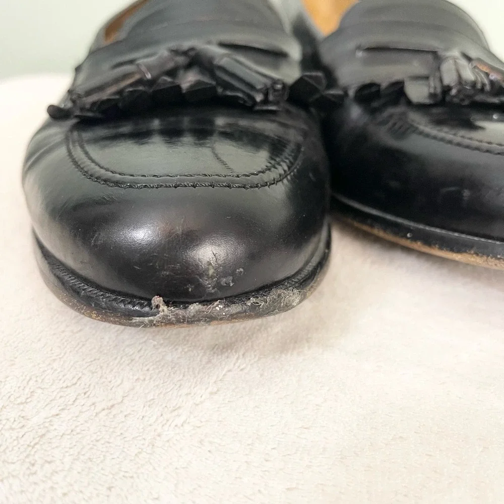 Mezlan Santander Men's Black Leather Kiltie Tassel Loafer Shoes Size 11M - Picture 6 of 12